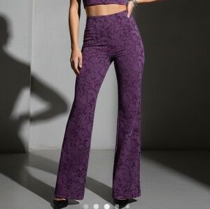 RARE Harve Leger Lavender wide leg pants size 10